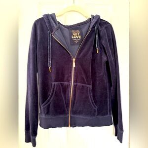 Velour Betsy Johnson Zip Hoodie
